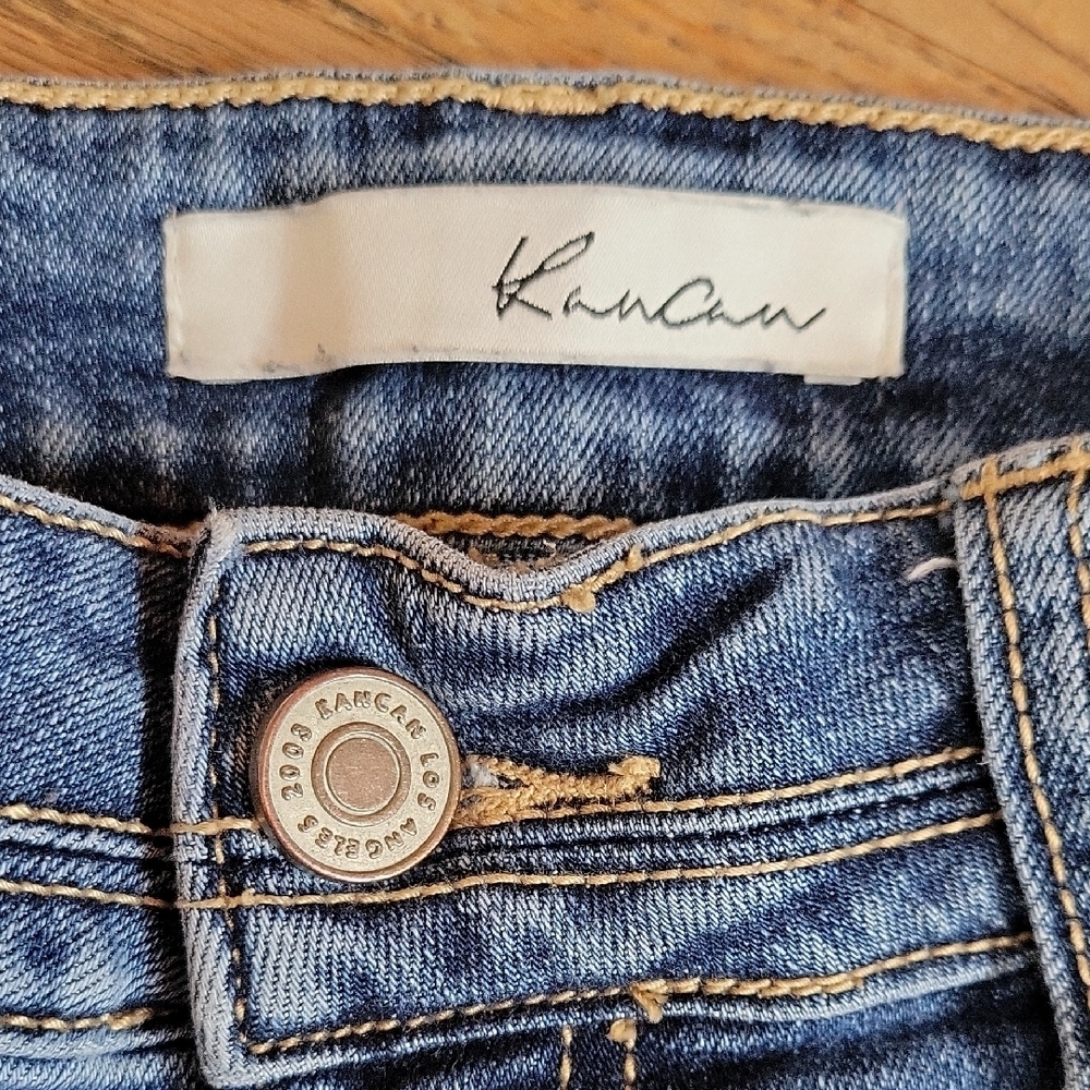 KanCan Mid Rise Skinny Denim Jeans Distressed Cotton Stretch Size 30 - Picture 2 of 11